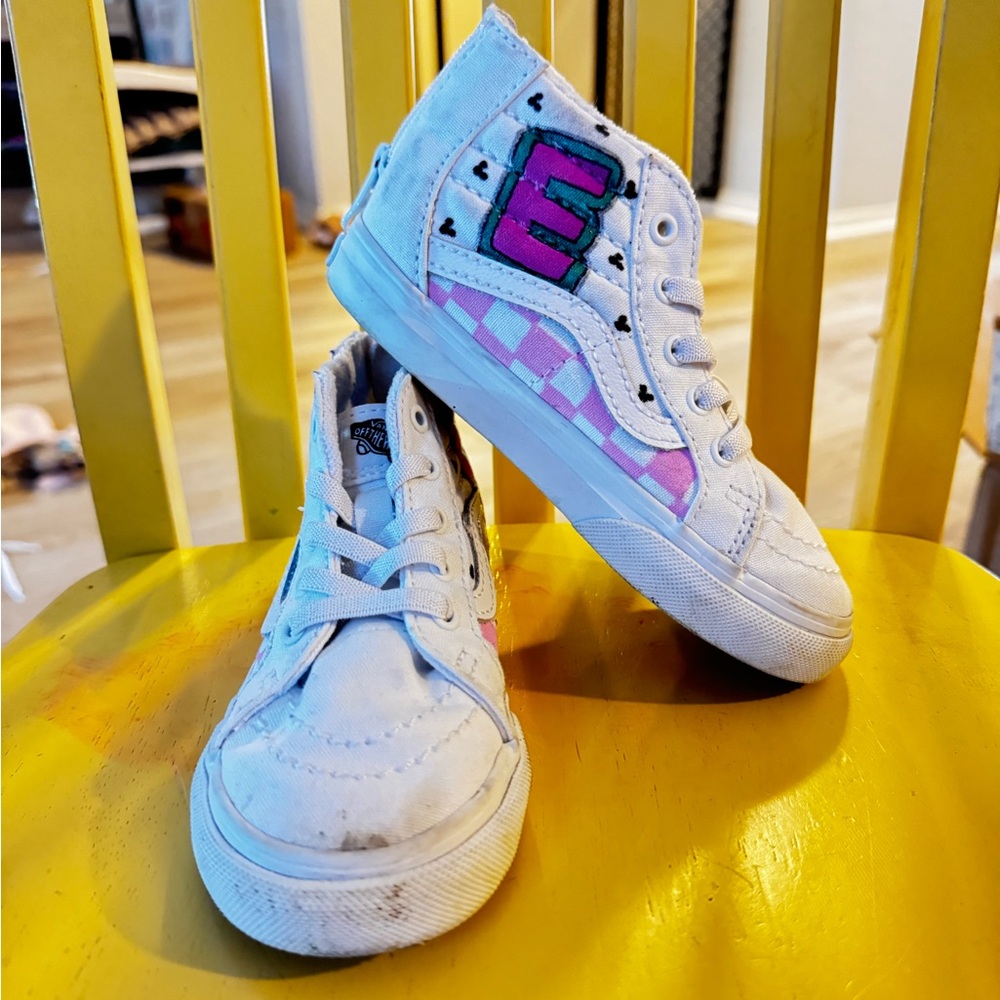 Custom “E” Hand Painted Mouse Vans